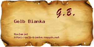 Gelb Bianka névjegykártya